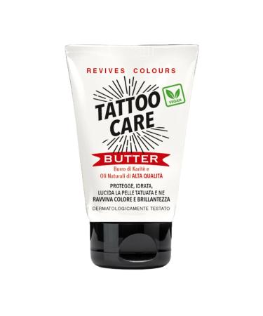 Hibros - Tattoo Care Butter Natural Vegan Tattoo Cream Shea Butter and Natural Oils - High Quality - Protects Moisturises and Shines Skin - Color Reviving Tattoo Cream 50ml