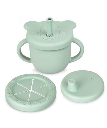 Ourobot 3 in 1 Silicone Baby Sippy Cups  Snack Cup for Toddler with Two Handles  Multipurpose Silicone Training Cup for baby cup - Buy Online on GoSupps.com