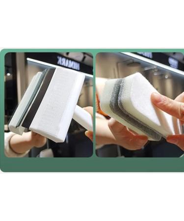 Double-Sided Window Washing Brush Multi-Function Glass Wiper Scraper Brush Removable Sponge Brush Head Kitchen Cleaning Brush - Buy Online on GoSupps.com