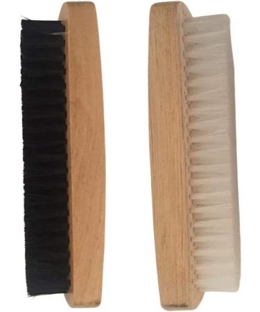 JKG 2 SHOE POLISH BRUSHES - Shoe Cleaning Brushes | Brown Black Shoe Polish Buffing Brushes For Leather Shoes | Soft Brush Applicator & Buffing Stiff Hair Brush | Men Women Leather Scrub Boot Cleaner - Buy Online on GoSupps.com