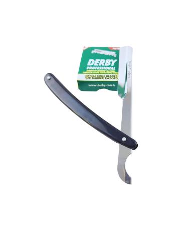 Razor Men Ustura Shavette Razor Set with 100 Derby Blades - Premium Straight Razor for Men | International Shipping Available - Buy Online on GoSupps.com