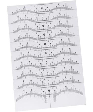 FOMIYES 10pcs Set Eyebrow Measure Ruler Sticker Makeup Ruler Guide Eyebrow Stencil Template Disposable - Buy Online on GoSupps.com