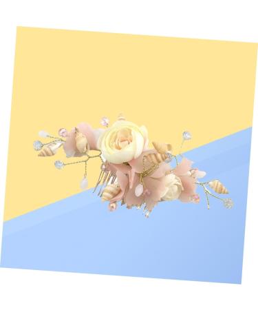 FRCOLOR Silk Yarn Hair Comb Wedding Hair Comb Bridal Hair Comb Bride Headpieces for Wedding Bridal Headpiece Comb for Bridal Tiara Hair Comb for Bride Accessories Pink Women's Shell - Buy Online on GoSupps.com