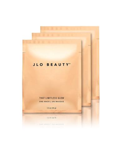 JLO BEAUTY That Limitless Glow Face Mask | Visibly Tightens, Lifts, Hydrates, Plumps, & Brightens For Glowy Skin, Infused With JLo Glow Serum | 3 Pack