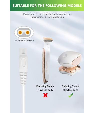 Replacement Charger Cord for Finishing Touch Flawless Leg Hair Shaver - USB Power Cable 5V - Buy Online on GoSupps.com