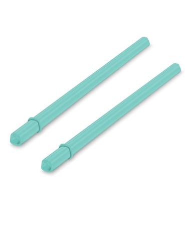 Reusable Silicone Straws Openable Straws No Cleaning Brush Required Foldable Resealable Straw Easy to Carry No Rubber Smell (2pcs Green)