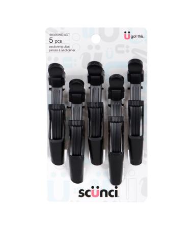 SCUNCI 5PK BLACK GATOR SECTIONING CLIPS