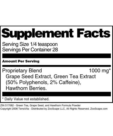 High Blood Pressure Support Powder - Green Tea Grape Seed and Hawthorn (1 oz ZIN: 517082) - Buy Online on GoSupps.com