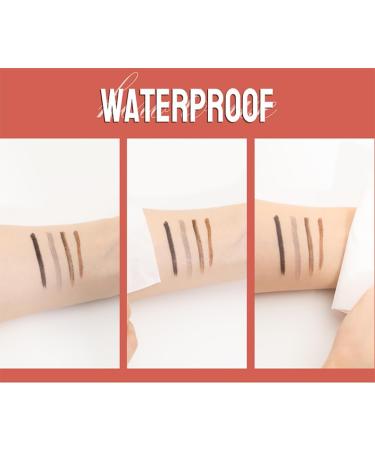  DASAWADA 2 in 1 Eyebrow Pencil & Gel with 4 Tips Tip Eyebrow Contour Pencil Natural Makeup (02# Dark Brown) - Buy Online on GoSupps.com