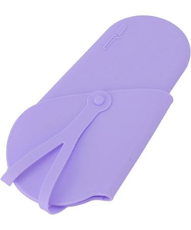 Insulated Silicone Curling Iron Pad | Heat Resistant Mat & Pouch for Travel | Professional Hair Styling Tools for Women (Purple - Buy Online on GoSupps.com