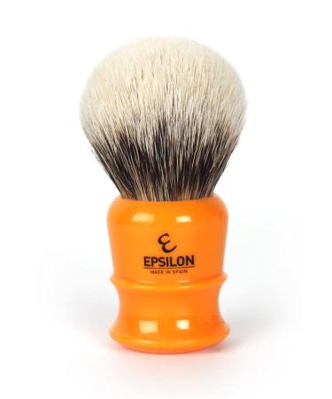 Epsilon Butterscotch Shaving Brush Badger Tip Silver 50/26 mm