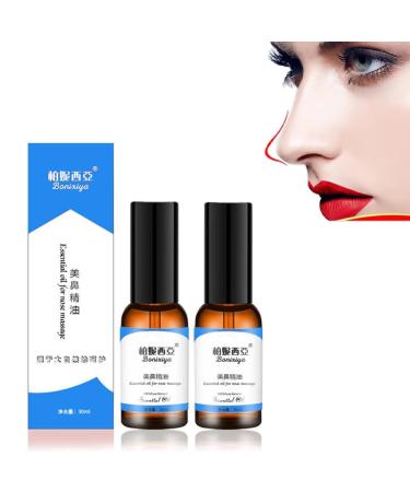 ROEDAX Beautiful Nose Essential Oil- Rhinoplasty Heightening Nasal Bone Straightening Nose Firming and Lifting Nose Bridge Nasal Bone Remodeling Massage Essence 30ml (2PCS)