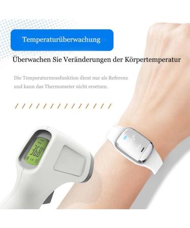Feloyal Mosquito Protection Bracelet - Rechargeable Waterproof Ultrasound Body Temperature Display for Adults & Children | Effective Mosquito Defense for Indoor & Outdoor Use - White - Buy Online on GoSupps.com