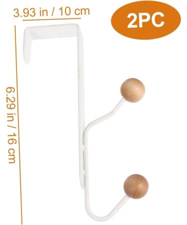 STOBAZA 2pcs Hook up Clothes Rack White Door Backpack Hooks Bathroom Towel Hooks Wall-Mounted Clothes Ball - Buy Online on GoSupps.com