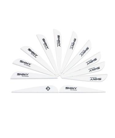 TIGER ARCHERY 3Inch Arrow Fletching Vanes Plastic Feather for DIY Archery Hunting Targeting Arrows(50 PK) White