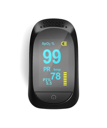 TECH14 Fingertip Pulse Oximeter Blood Oxygen Saturation Monitor Heart Rate Monitor and SpO2 Levels With OLED Screen CE Approved ISO13485 FDA (Black) - Buy Online on GoSupps.com