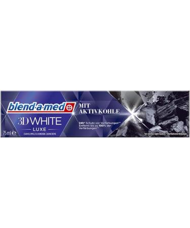 Buy Blend-a-Med 3D White Luxe Activated Charcoal Toothpaste 75ml - Whiten & Brighten Your Smile | International Shipping Available - Buy Online on GoSupps.com