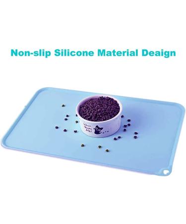 JiangYanus Waterproof Silicone Pet Feeding Mat - Non Slip Dog Cat Bowl Tray for Food and Water - 16.1 x 12.2 inch Pink - Buy Online on GoSupps.com