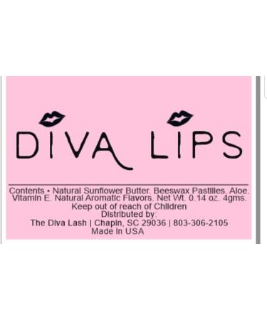 Diva Lips 100% Natural Moisturizing Lip Balm - Unscented Beeswax Aloe & Vitamin E - 3 Pack | Eco-Friendly & Hydrating | International Shipping - Buy Online on GoSupps.com