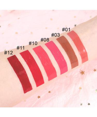 Bright Red Liquid Lipstick & Clear Gloss Set | Long-Lasting Waterproof Makeup Gift Kit for Women - High Impact Fat Oil Lip Gloss - Buy Online on GoSupps.com
