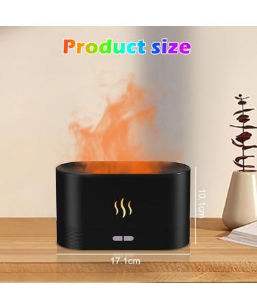 Dasiautoem Flame Aroma Diffuser - 180ml Humidifier with Flame Effect 7 Color LED Aromatherapy for Home Office Spa & Yoga - Buy Online on GoSupps.com