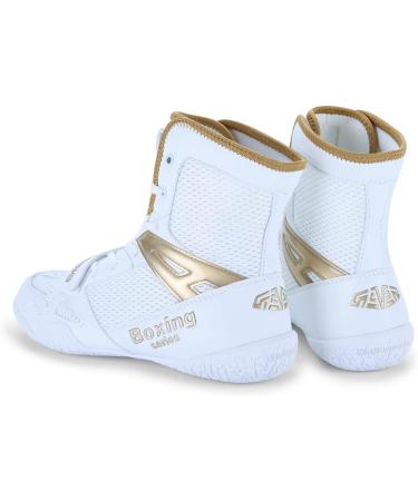 Shop Adoff Unisex Boxing Shoes - Men s & Women s Muay Thai Taekwondo & Martial Arts Training Footwear - Breathable White Gold (EU Sizes 46-47) - Buy Online on GoSupps.com