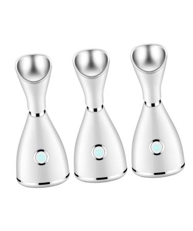 Hemoton 3pcs Hot Spray Hydrating Facial Sprayer Household Steaming Face Instrument White