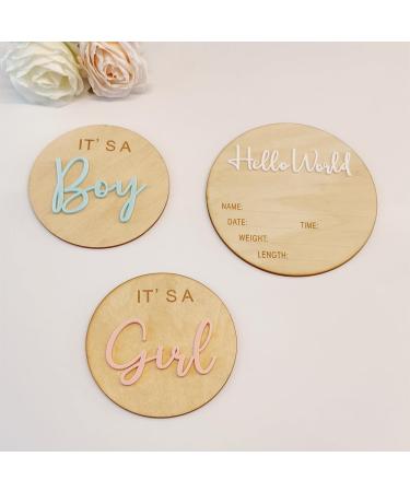 Shop 3D Acrylic Baby Announcement Signs - Gender Reveal & Nursery Decor - 'Its a Boy' & 'Its a Girl' Wooden Signs - Perfect New Mom Gifts & Photo Props - Buy Online on GoSupps.com