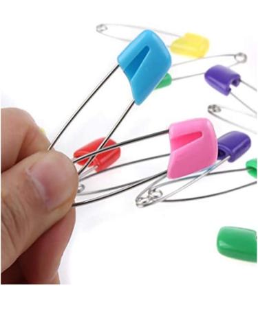 Baby Bells 120 Pcs Stainless Steel Diaper Pins - Safe Locking Closures for Special Events, Crafts, or Colorful Laundry - Buy Online on GoSupps.com