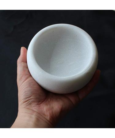 CHARMMAN Men's Shaving Soap & Cream Bowl - Natural White Marble Stone with Heat Preservation for Luxurious Lather Crafting - Buy Online on GoSupps.com