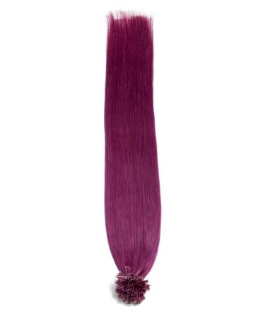 Violet Bonding Extensions - 100% Remy Real Hair 0.5g 50cm U-Tip Keratin Bonded Hair Extensions in Color #710 - Buy Online on GoSupps.com