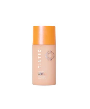 Live Tinted Hueguard Glotion Mineral Tinted Sunscreen For Face SPF 50 Lightweight Fragrance-Free Sunscreen Clean & Vegan Primer With SPF - Light Medium .5 FL Oz