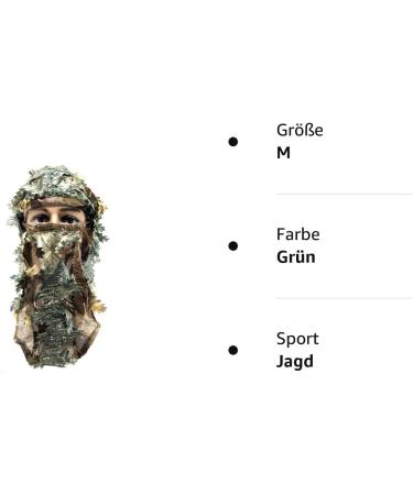 VORCOOL 3D Camouflage Face Mask - Breathable Leaves Camo Hunting Mask - Free Size for Outdoor Activities - Buy Online on GoSupps.com