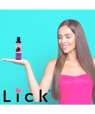 Lick Grape Flavored Edible Massage Oil | Vegan Non-Sticky Vitamin E Infused | Travel-Ready 4 oz - Buy Online on GoSupps.com