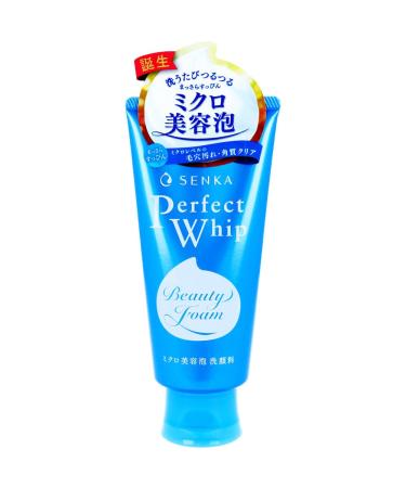 Senka Perfect Whip 120g Moisturizing Facial Cleansing Foam Enriched with Silk and Hyaluronic Acid Made in Japan