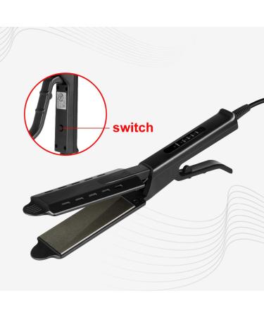 Professional Hair Straightener & Curler - Ceramic Tourmaline Ionic Flat Iron with Adjustable Temperatures | Frizz-Free Styling Tool for All Hair Types - Buy Online on GoSupps.com