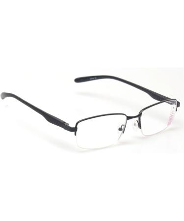Kerecsen Progressive Multifocus Reading Glasses - Metal Half Frame Black 2.0 Diopters - International Shipping Available - Buy Online on GoSupps.com