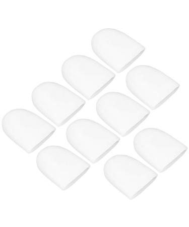Silicone Toe Caps for Corns Calluses Blisters Size L White Pack of 10