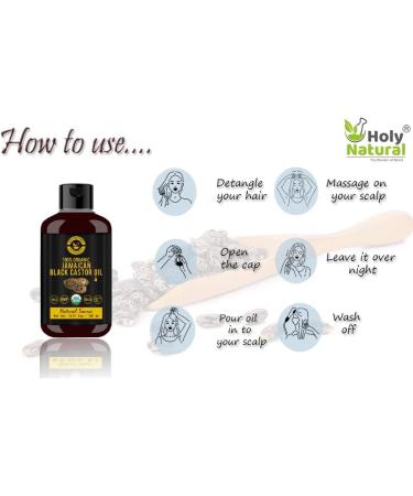 Organic Jamaican Black Castor Oil (300 ml) | USDA Certified | 100% Pure & Traditional Handmade | Roasted Castor Beans Scent - Buy Online on GoSupps.com