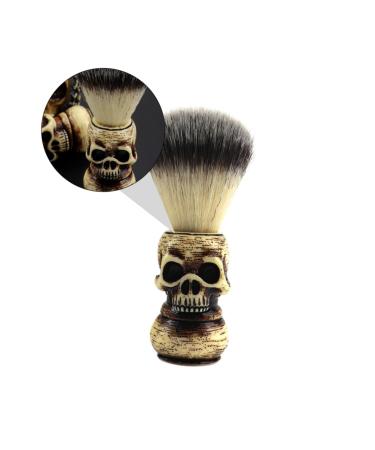 1pc Skull Beard Brush Shaving Brush Hair Beard Brush Facial Cleaning Tool Shaving Tool Brush Mustache Brush Beard Brush Tool Beard Brush for Men Durable Beard Brush