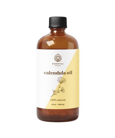 Calendula Oil - Premium Carrier Oil | Nourishing for Skin Face Body Hair Revitalization | Hydrating Vegan & Cruelty-Free 16 Fl Oz 16 Fl Oz (Pack of 1)