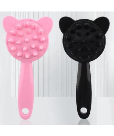 Minkissy Silicone Head Skin Massage Device - 2-Piece Shampoo Brush & Scalp Washer with Long Handle - Best Hair Washing & Peeling Tool for Ultimate Scalp Care - Buy Online on GoSupps.com