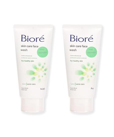Bi-ore Facial Cleanser Twin Pack 130g x 2 - Gentle Face Wash for Women Deep Cleansing Facewash Formula Removes Dirt & Oil Suitable for Sensitive Skin Maintains Moisture Without Over-Drying