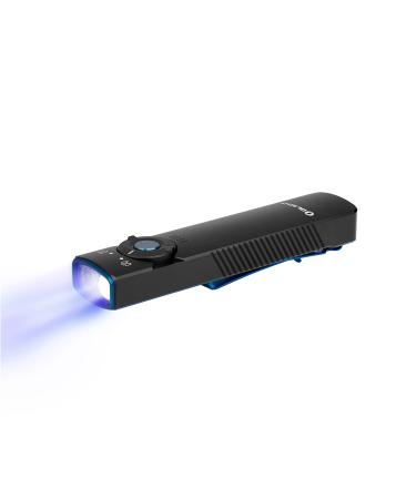 OLIGHT Arkfeld UV 365nm Black Light with 1000 Lumens White LED Flashlight, Rechargeable Flat Flashlight for Outdoors, Emergency, Hunting, Working, Pet Urine Detection (Cool White Light: 57006700K) Black Cool White