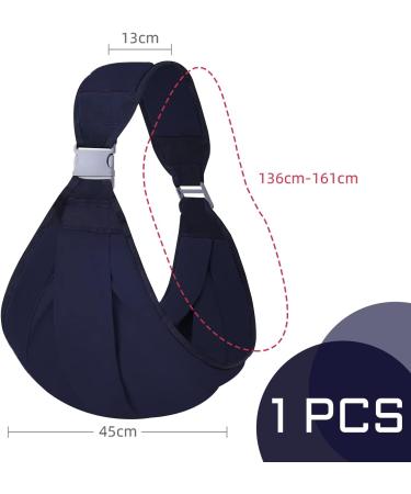 Breathable Navy Blue Baby Sling Carrier - Adjustable, Safe & Soft for Newborns | Portable & Convenient for Outings - Buy Online on GoSupps.com
