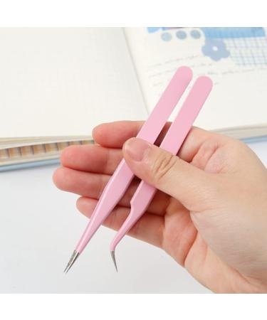 ARFUKA 6-Piece Eyelash Tweezers Set - Curved & Straight Stainless Steel Tools for Perfect Eyelash Extensions - Buy Online on GoSupps.com