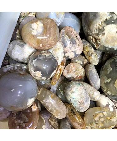 1pc Natural Cherry Blossom Agate Palm Stone 5-7cm Crystal Palm Tumbled Polished Stone Natural Stones and Minerals - Buy Online on GoSupps.com