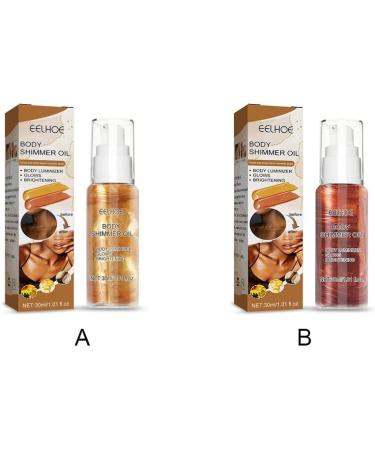  IOIUSKKU IOIUSKKU 30ML Woman Man Skin Mirrored Brightening Body Oil Moisturizing Washable Highlighter Nourishing Outdoor Pool Gold - Buy Online on GoSupps.com