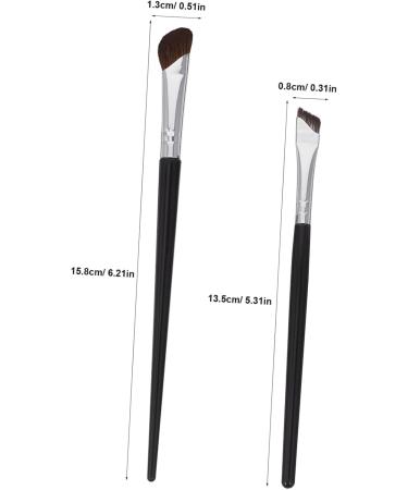 SOESFOUFU 4 Pcs Flat Concealer Brush Brow Brushes for Eyebrows Nose Makeup Brush Eye Makeup Brushes Horse Hair - Buy Online on GoSupps.com