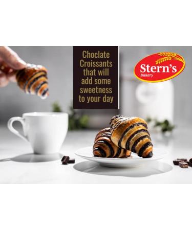 12 Bite Size Pastries | Freshly Baked Croissants | Rugelach Pastries | Breakfast Pastry or Snack | Coffee Snack | Office Snack | Preservative Free & No Coloring Added | 8 oz-Sterns Bakery(Chocolate) Chocolate Rugelach - Buy Online on GoSupps.com
